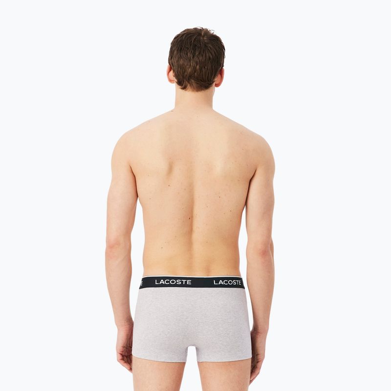 Férfi boxer nadrág Lacoste 5H1300 3 pack silver chine/flagstone/black 3