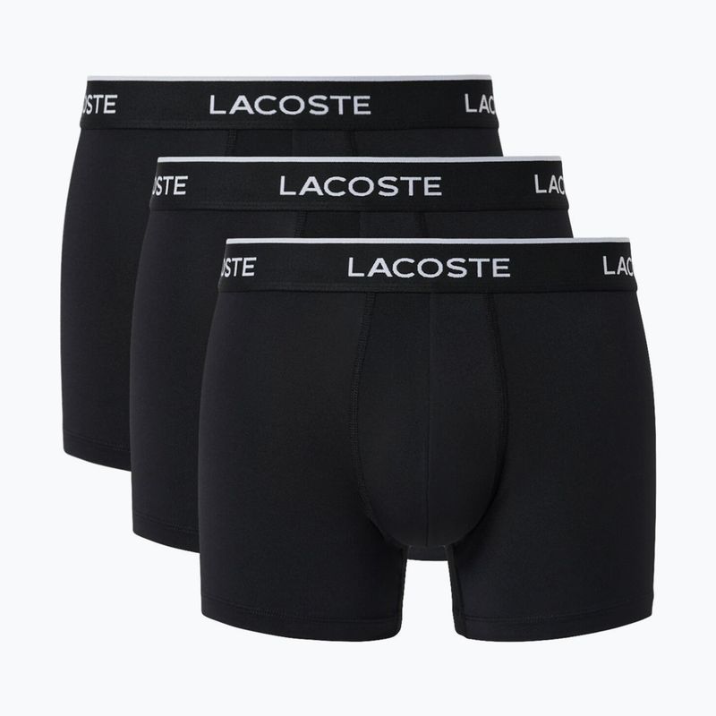 Férfi boxer nadrág Lacoste 5H3202 Microfibra Negro 3 pack black