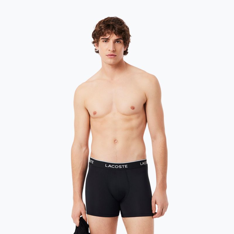 Férfi boxer nadrág Lacoste 5H3202 Microfibra Negro 3 pack black 6