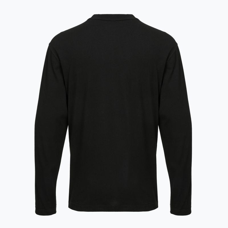 Férfi hosszú ujjú póló Lacoste TH7026 V-Neck black 2
