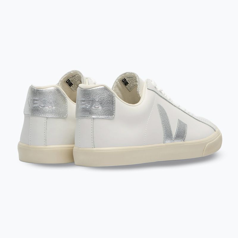 Női cipők VEJA Esplar Logo Leather extra white/silver 3