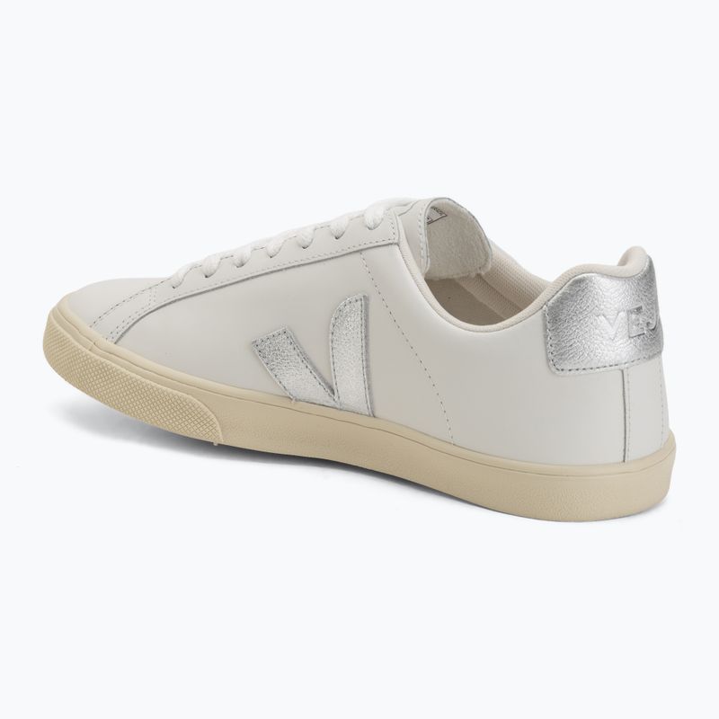Női cipők VEJA Esplar Logo Leather extra white/silver 3