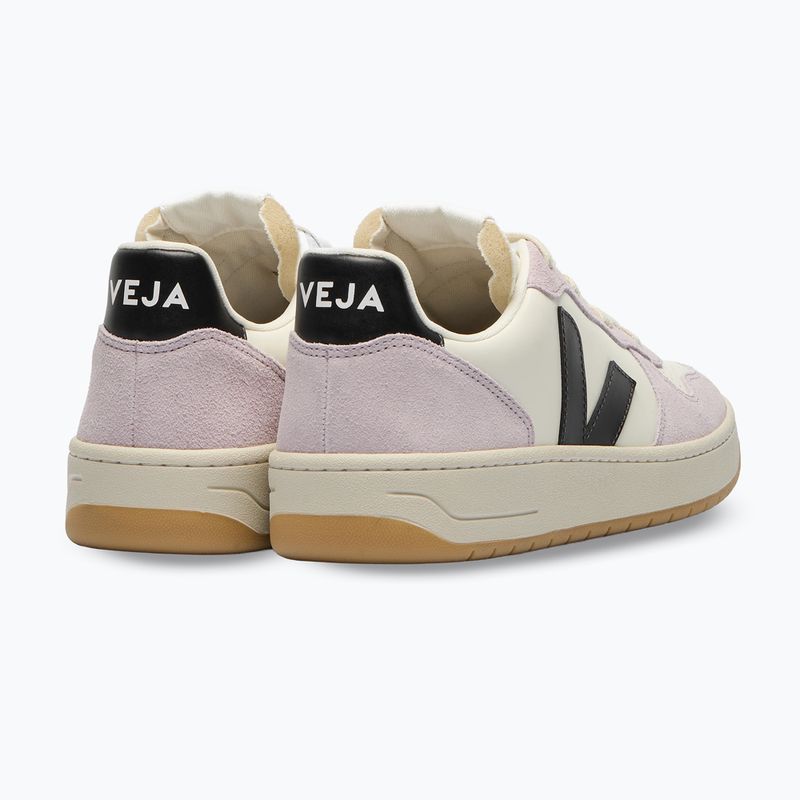Női cipők VEJA V-10 Prime Leather pure/black/parme 3