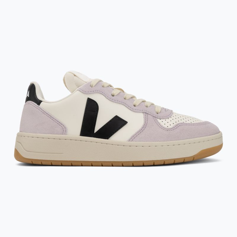 Női cipők VEJA V-10 Prime Leather pure/black/parme 2
