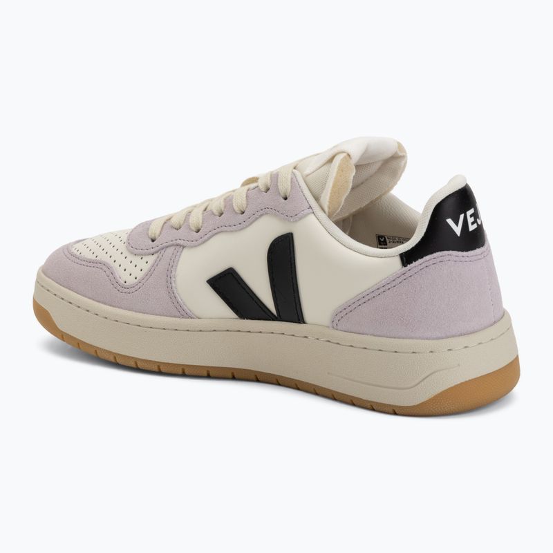 Női cipők VEJA V-10 Prime Leather pure/black/parme 3
