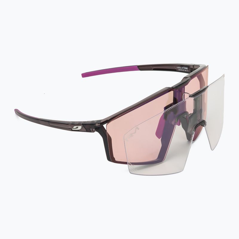 Napszemüveg Julbo Edge Reactiv High Contrast shiny translu black/purple