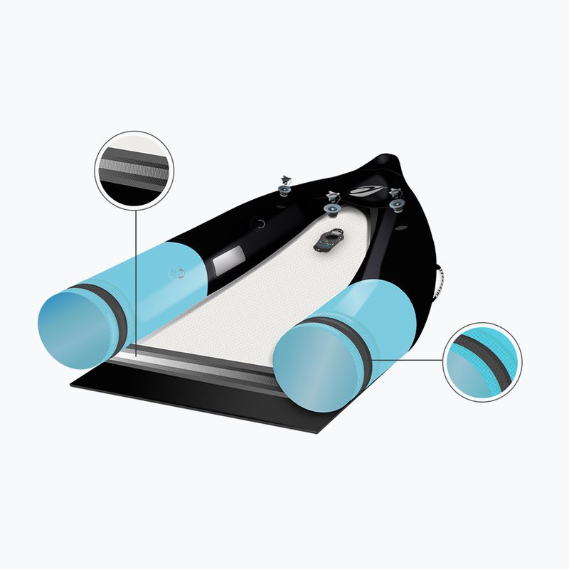 AQUADESIGN 2 személyes felfújható kajak Koloa 360 cm kék/fekete 9