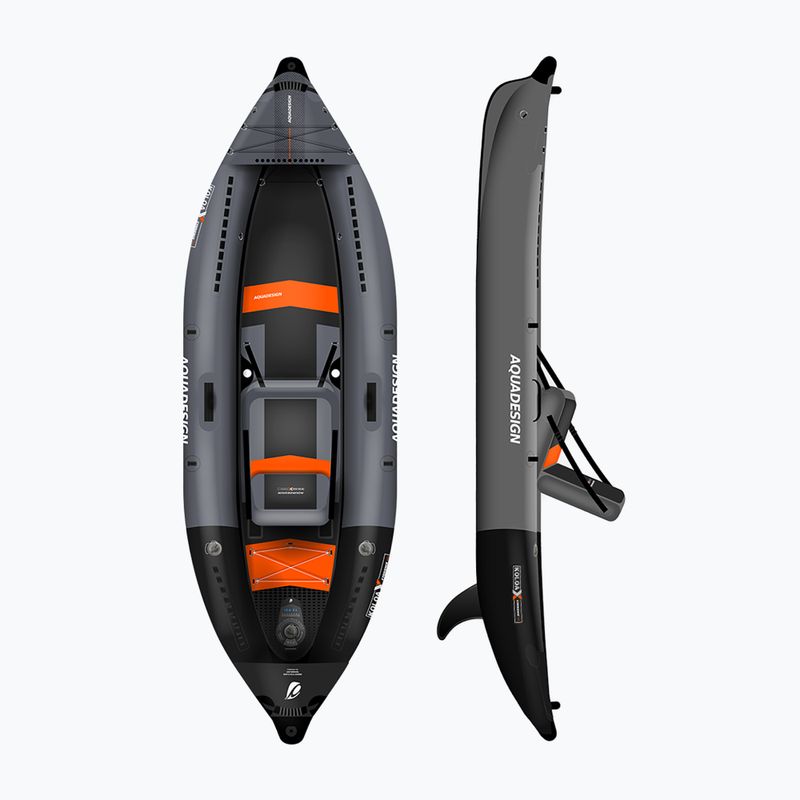 AQUADESIGN Koloa X'Perience 1 305 cm fekete/szürke 1 személyes felfújható kajak