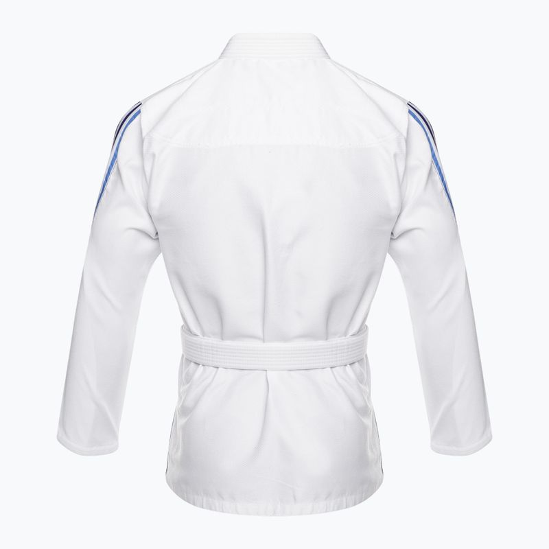 GI brazil jiu-jitsu adidas Range fehér/gradiens kék 3