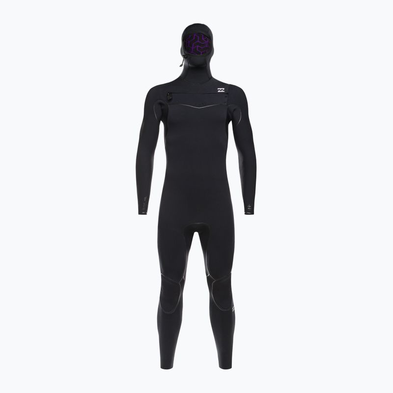 Férfi búvárruha Billabong 5/4 Furnace Hooded CZ Full black 2