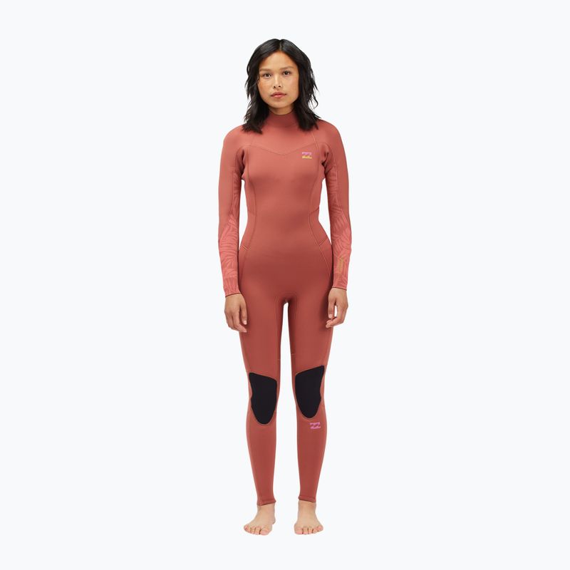 Női búvárruha Billabong 3/2 Synergy BZ L/SL red clay