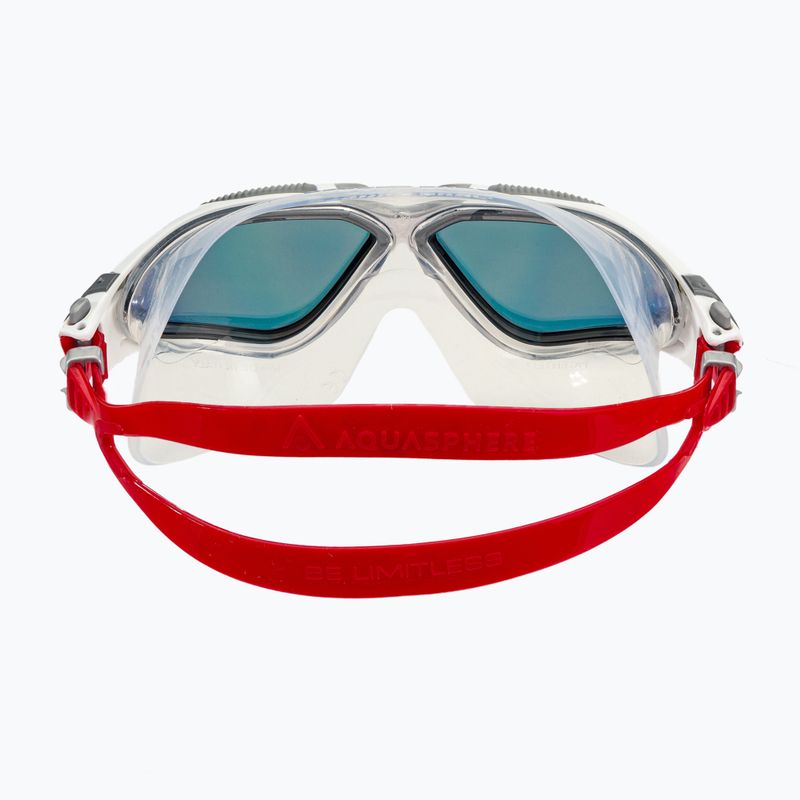 Aquasphere Vista fehér/ezüst/tükörvörös titán úszómaszk MS5050915LMR 5