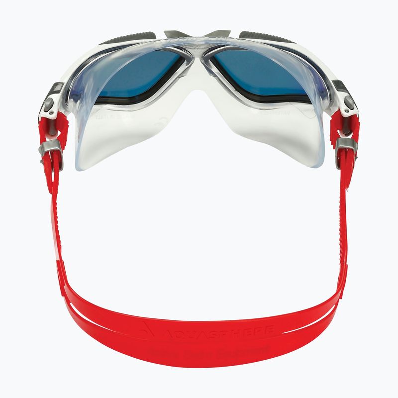 Aquasphere Vista fehér/ezüst/tükörvörös titán úszómaszk MS5050915LMR 9