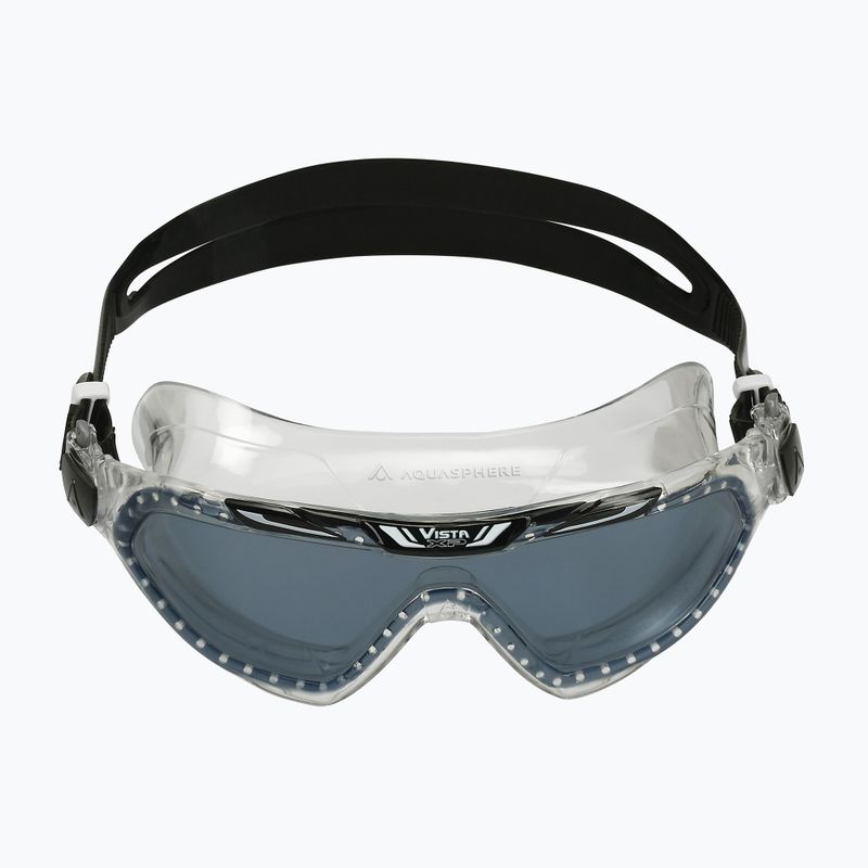Aquasphere Vista XP átlátszó/fekete/tükör füst úszómaszk MS5090001LD 7