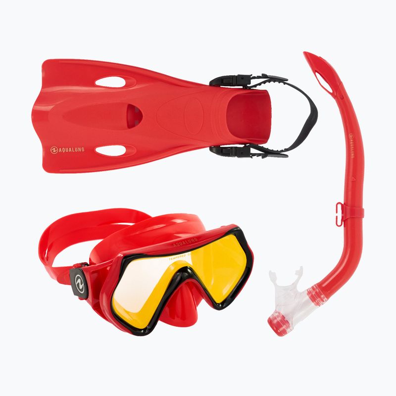 Aqualung Hero Set gyermek snorkel szett piros SV1160675SM 13