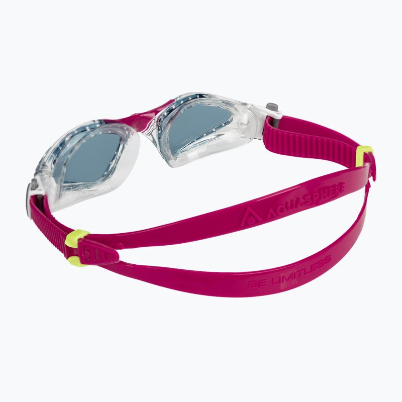 Aquasphere Kayenne Compact átlátszó / málna gyermek úszószemüveg EP3150016LD 4