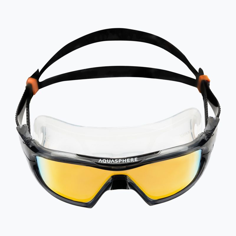 Aquasphere Vista Pro sötétszürke/fekete/tükörnarancs titán úszómaszk MS5591201LMO 2