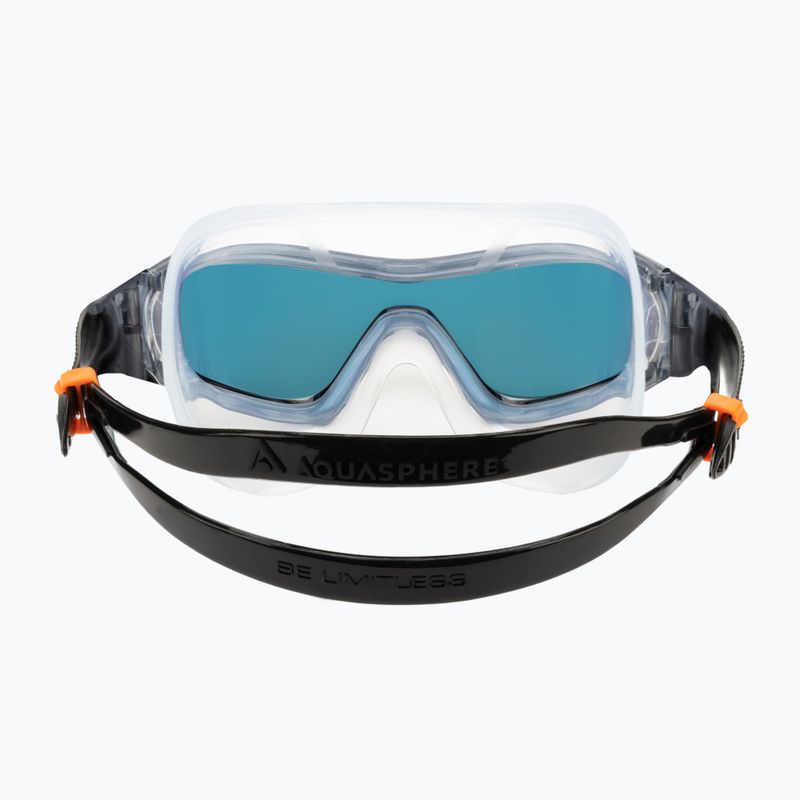 Aquasphere Vista Pro sötétszürke/fekete/tükörnarancs titán úszómaszk MS5591201LMO 5