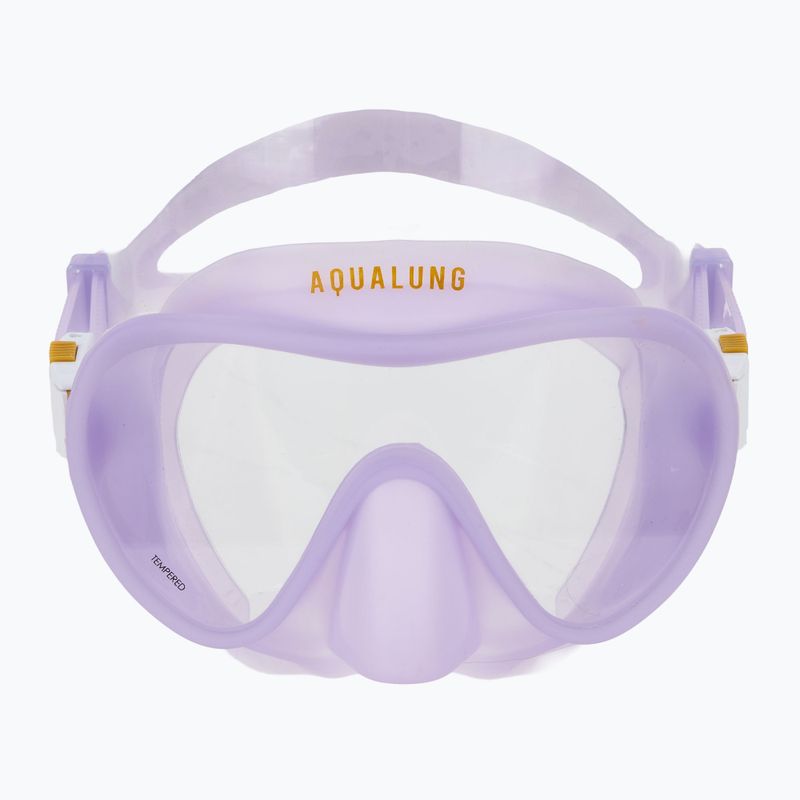 Snorkeling készlet Aqualung Nabul maszk + pipa + uszony translucid purple 3