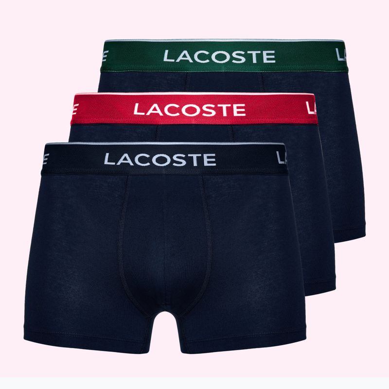 Lacoste boxeralsó 5H3401 3 pár tengerészkék/zöld/piros/tengerészkék