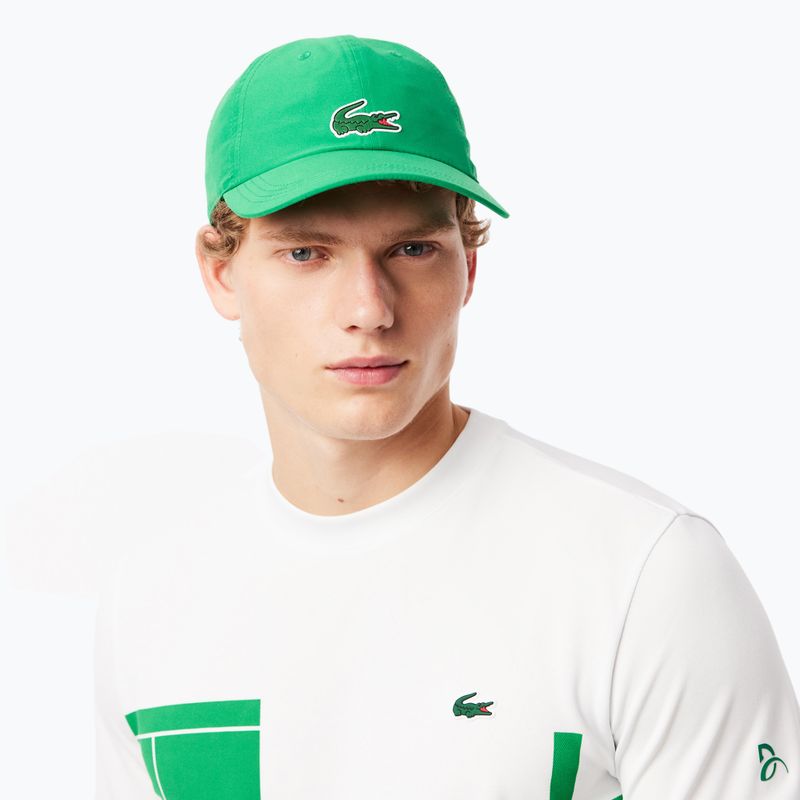 Baseballsapka tenisowa męska Lacoste RK2450 fluorine green/fluorine green 4