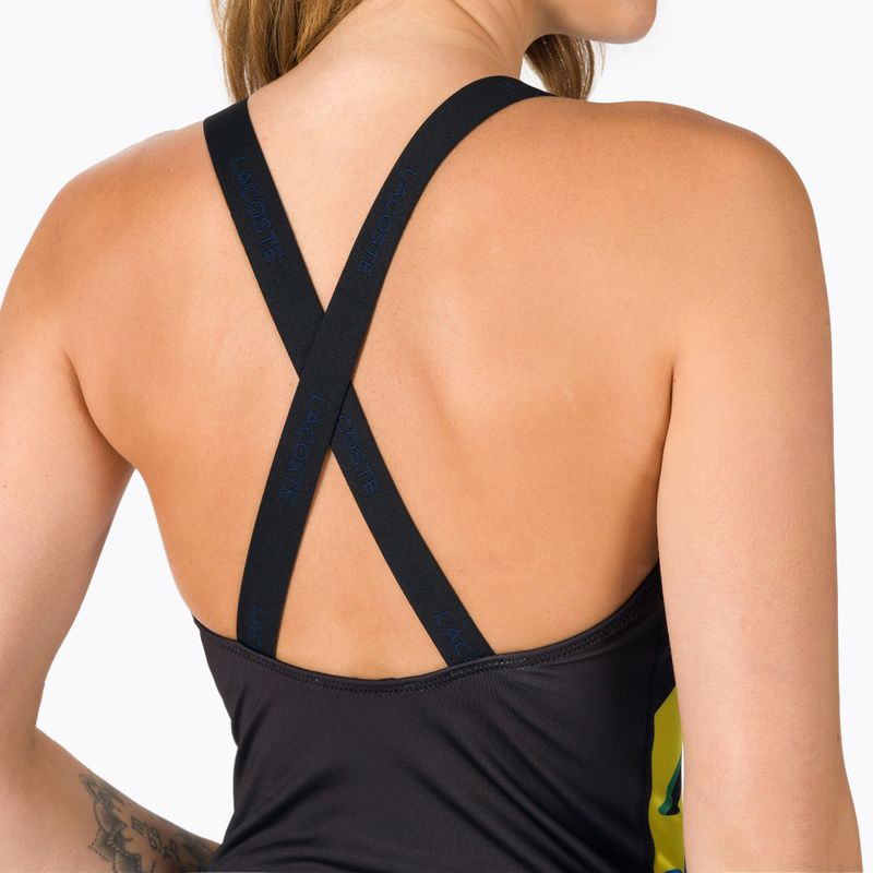 Női Lacoste egyrészes fürdőruha fekete MF3485 4