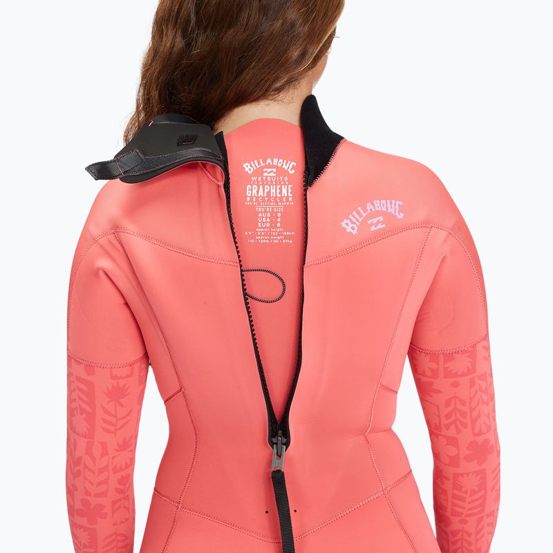 Női neoprén ruha Billabong 4/3 mm Synergy BZ Full vintage coral 5