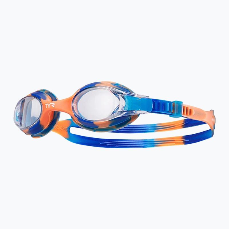 TYR Swimple Tie Dye Non-Mirrored átlátszó/kék/narancs gyermek úszószemüveg