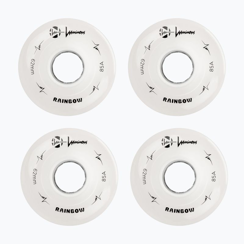 Görkorcsolya kerekek FR Skates Luminous Led Quad Wheel 62mm/85A Sixies 6LED X4 rainbow/white 2
