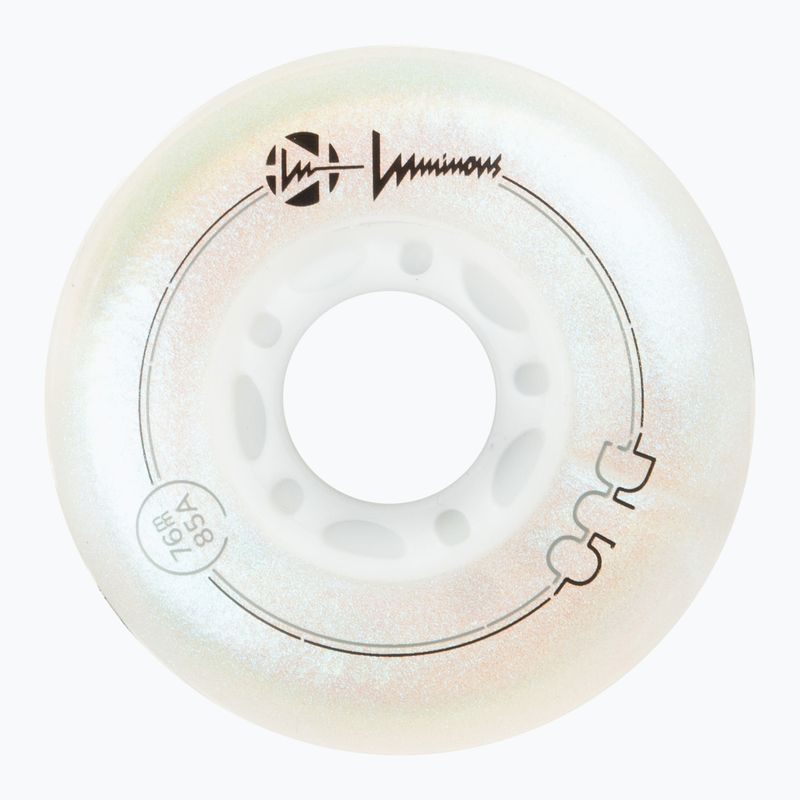 Görkorcsolya kerekek Luminous Led Wheels Duo 76mm/85A X4 white/pearl 3