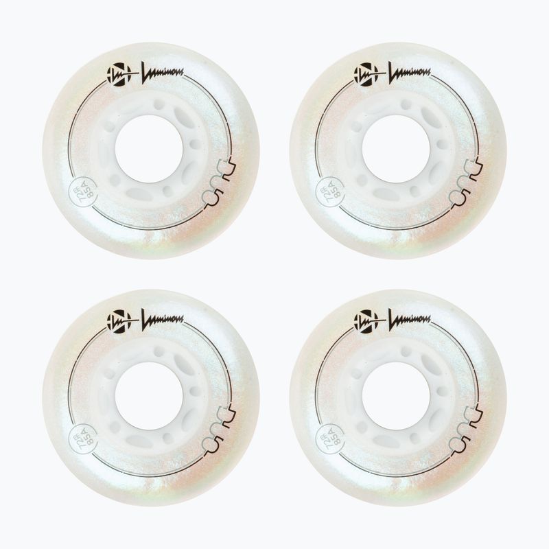 Görkorcsolya kerekek Luminous Led Wheels Duo 72mm/85A X4 white/pearl 2
