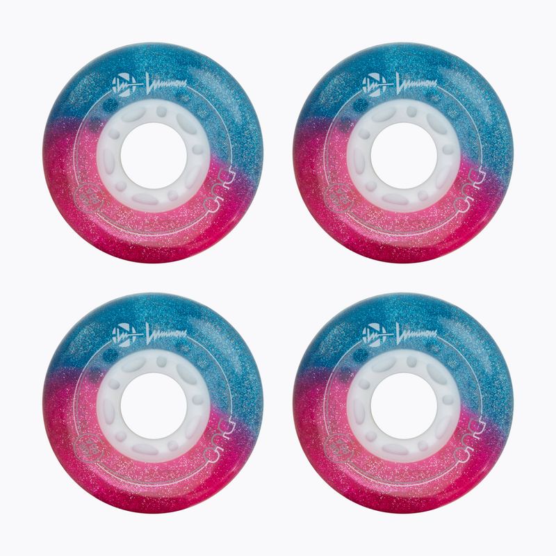 Görkorcsolya kerekek Luminous Led Wheels Duo 76mm/85A X4 galaxy/purple 2