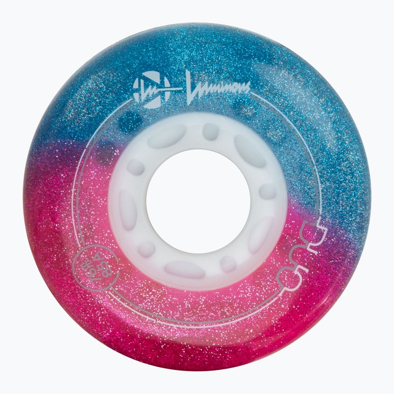 Görkorcsolya kerekek Luminous Led Wheels Duo 76mm/85A X4 galaxy/purple 3