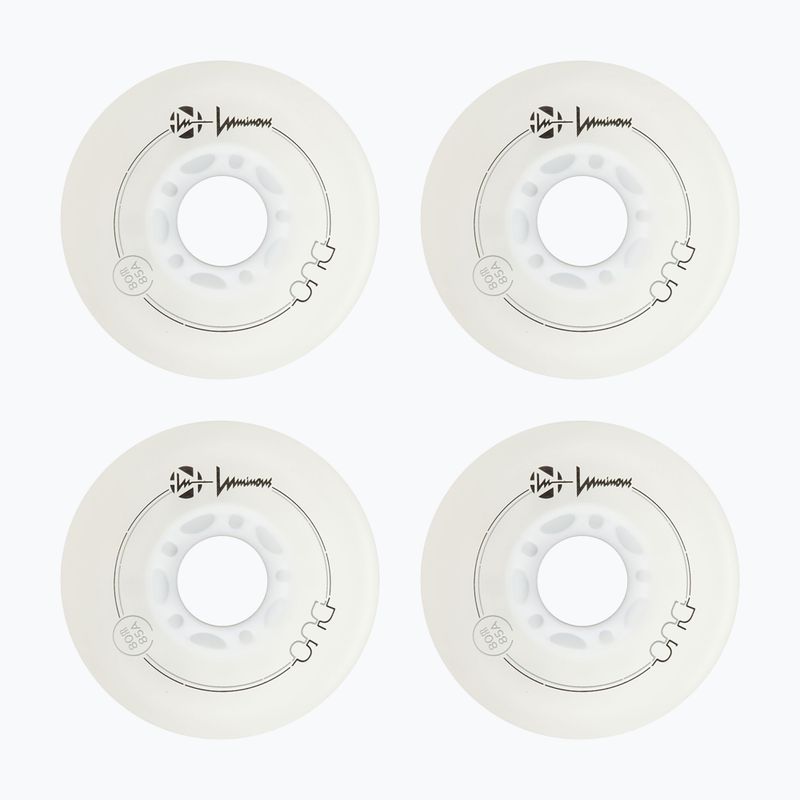 Görkorcsolya kerekek Luminous Led Wheels Duo 80mm/85A X4 white/red 2