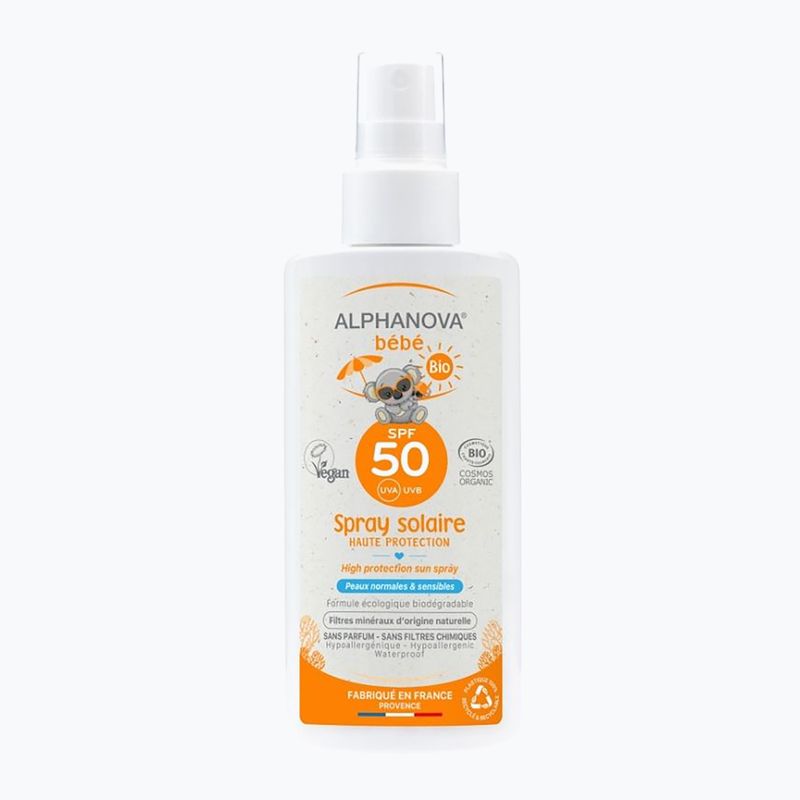 Gyerek napvédő spray Alphanova Bebe SPF50+