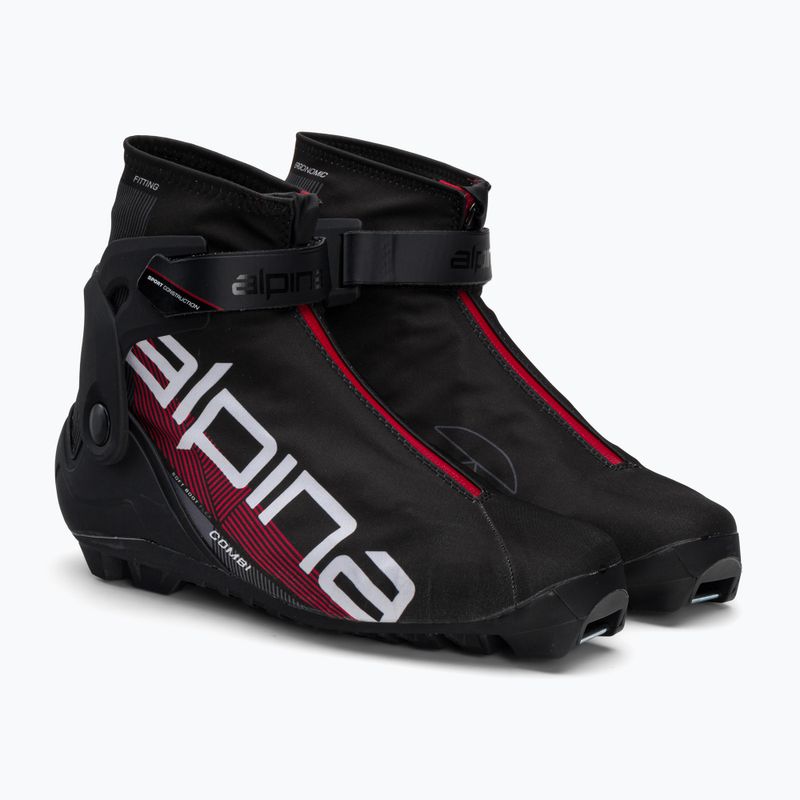 Férfi sífutócipő Alpina N Combi black/white/red 4