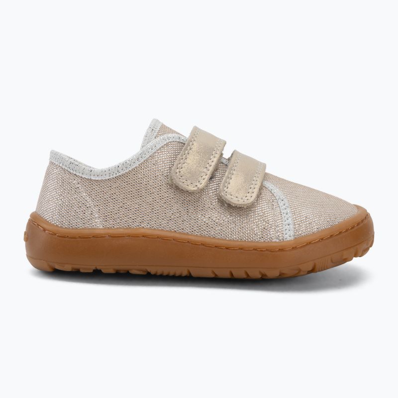Gyerek barefoot cipők Froddo Canvas gold shine 2