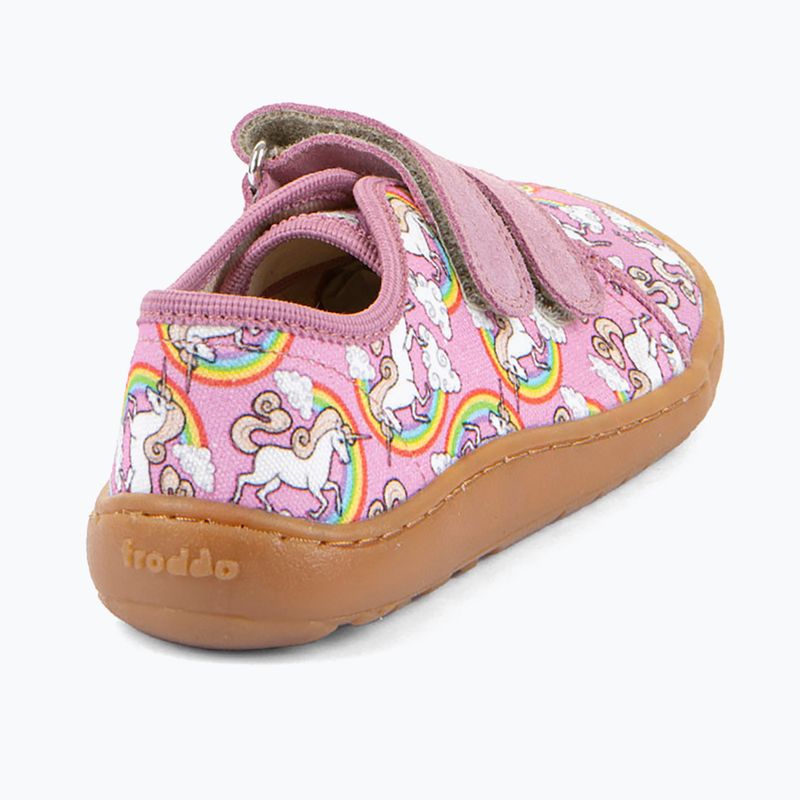 Gyerek barefoot cipők Froddo Canvas white/pink 4