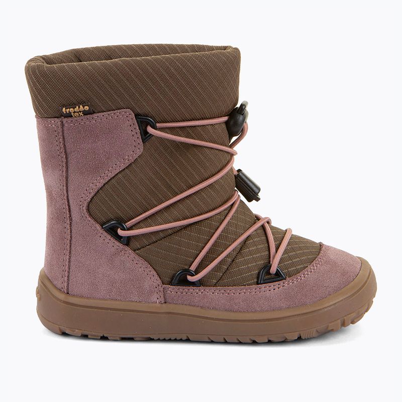 Gyerek barefoot hótaposó Froddo Barefoot Tex Track Wool dark pink