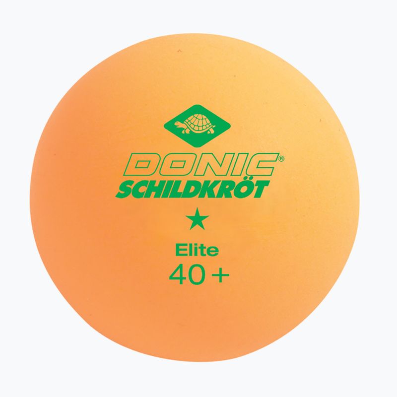 Asztalitenisz labdák Donic-Schildkröt 1-Star Elite Poly 40+ 6db. white/orange 3