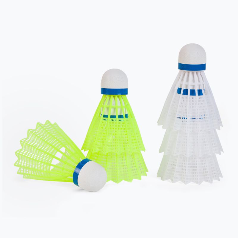 Sunflex tollaslabda darts Hobby 6 db fehér/sárga 53562