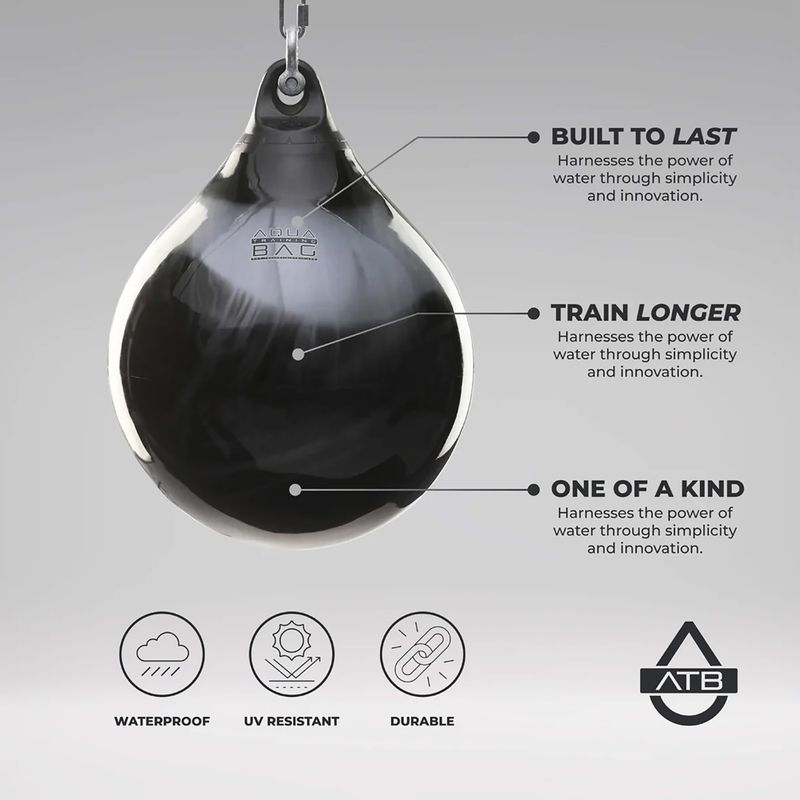 Boxing pear Aqua edzőzsák Energy boxzsák 15" fekete/ezüst 4