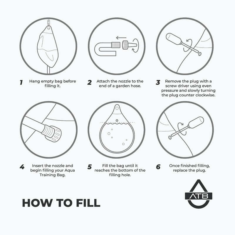 Bokszkörte Aqua edzőzsák Energy boxzsák 15" fekete 2