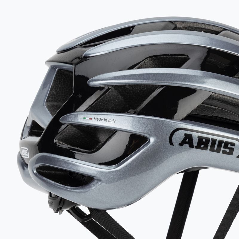 Kerékpáros sisak ABUS Airbreaker 2.0 graphite silver 7