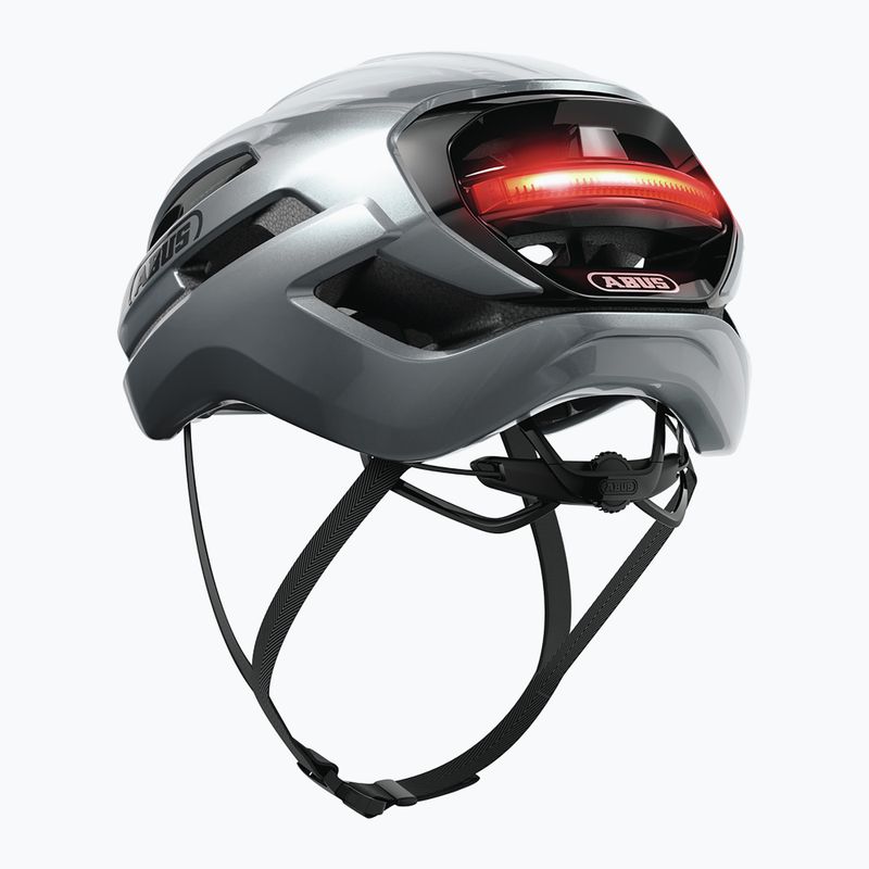 Kerékpáros sisak ABUS Taipan LED graphite silver 12