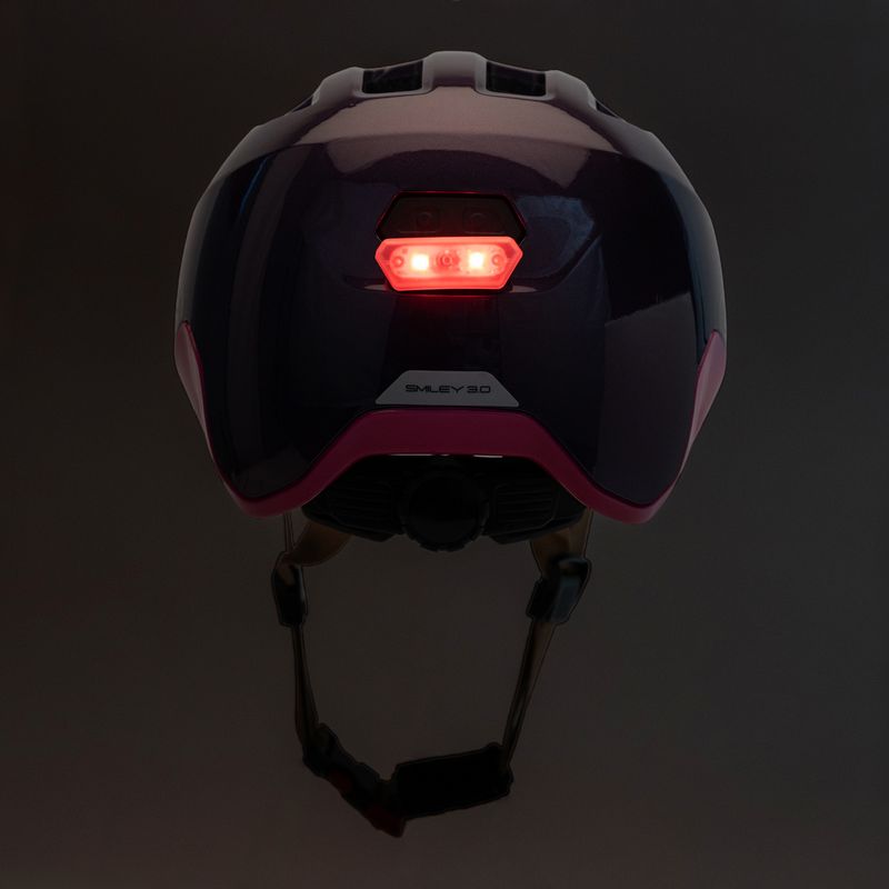 ABUS Gyermek kerékpáros sisak Smiley 3.0 ACE LED királylila 8