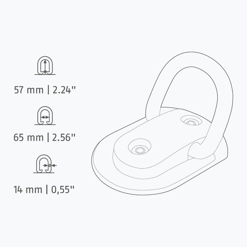 Kerékpárzár rögzítő ABUS WBA75 Granite B/SB black 2