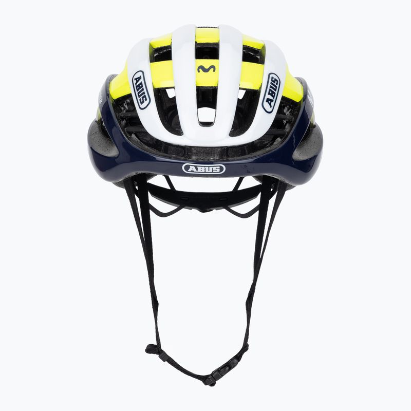 ABUS AirBreaker Movistar Team 24 navy/sárga/fehér kerékpáros sisak 2