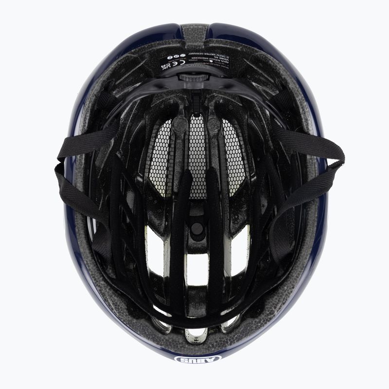 ABUS AirBreaker Movistar Team 24 navy/sárga/fehér kerékpáros sisak 5