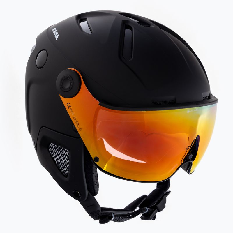 Sí sisak Alpina Attelas Visor QVM black matte